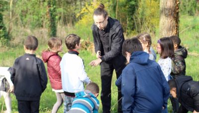 Mervyn enregistre dans le parc